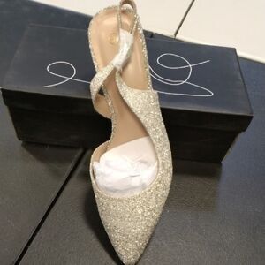 Mysoft Sparkling Silver Glitter Heels